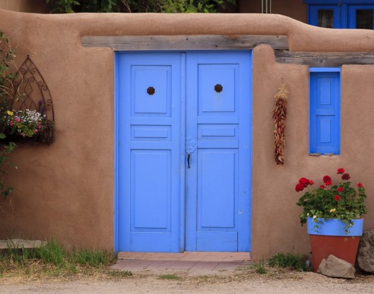 Adobe-home-blue-door